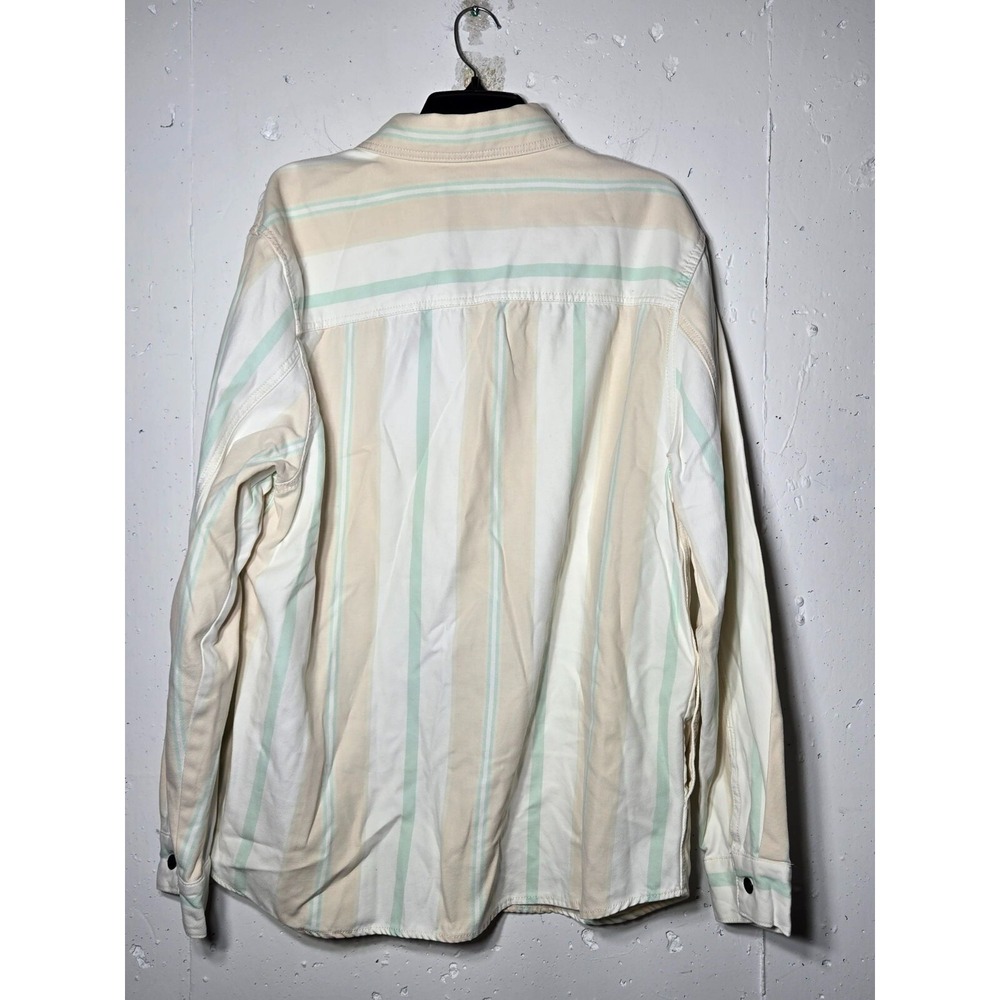 Buffalo David Bitton Multicolor Striped Sann Denim Shirt Jacket XL Shacket‎ Fall - Picture 2 of 11